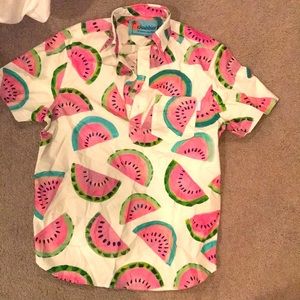 Chubbies Watermelon short sleeved mens stretch polo